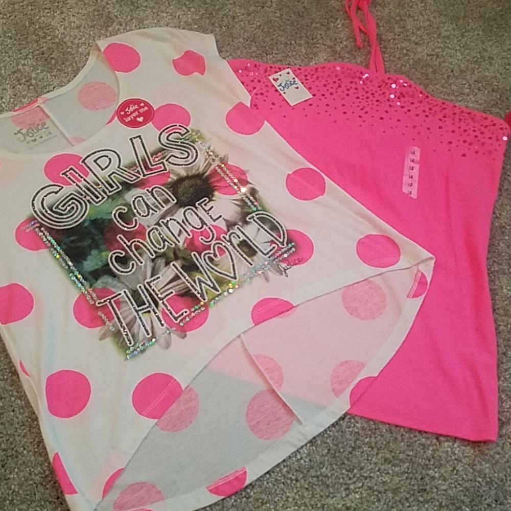 Justice halter top & high-low shirt NWT
